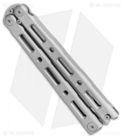 Benchmade -Benchmade Benchmade 85 Bali Song Butterfly Knife Integral Titanium 4.4in Stonewash 85 BHQ 113577 LS Spine