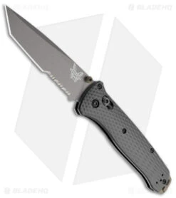 Benchmade -Benchmade Benchmade Bailout AXIS Lock Knife Black Aluminum 3in Gray Serr BHQ 179529 td